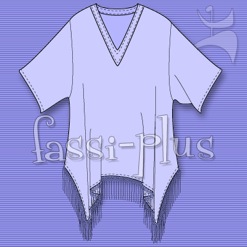 FASSI-PLUS FRINGED-HEM TUNIC